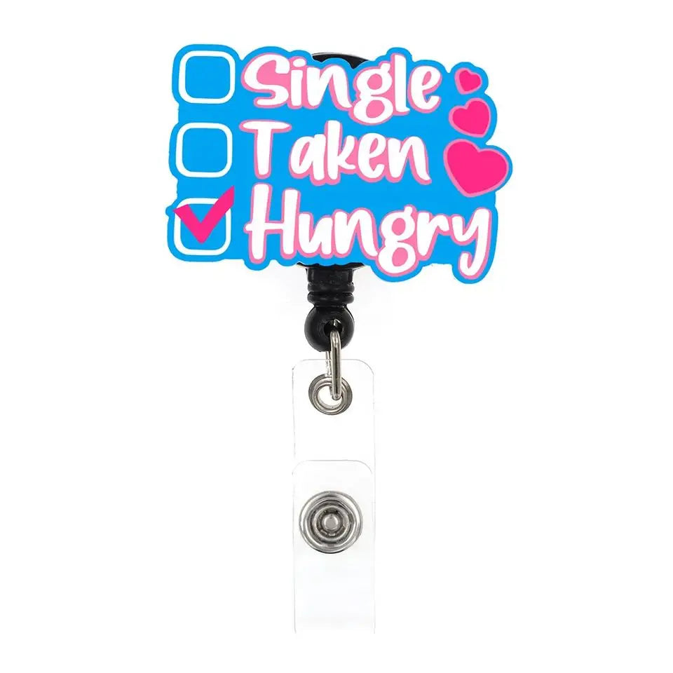Nurse Badge Reel Retractable (Single, Hungry)