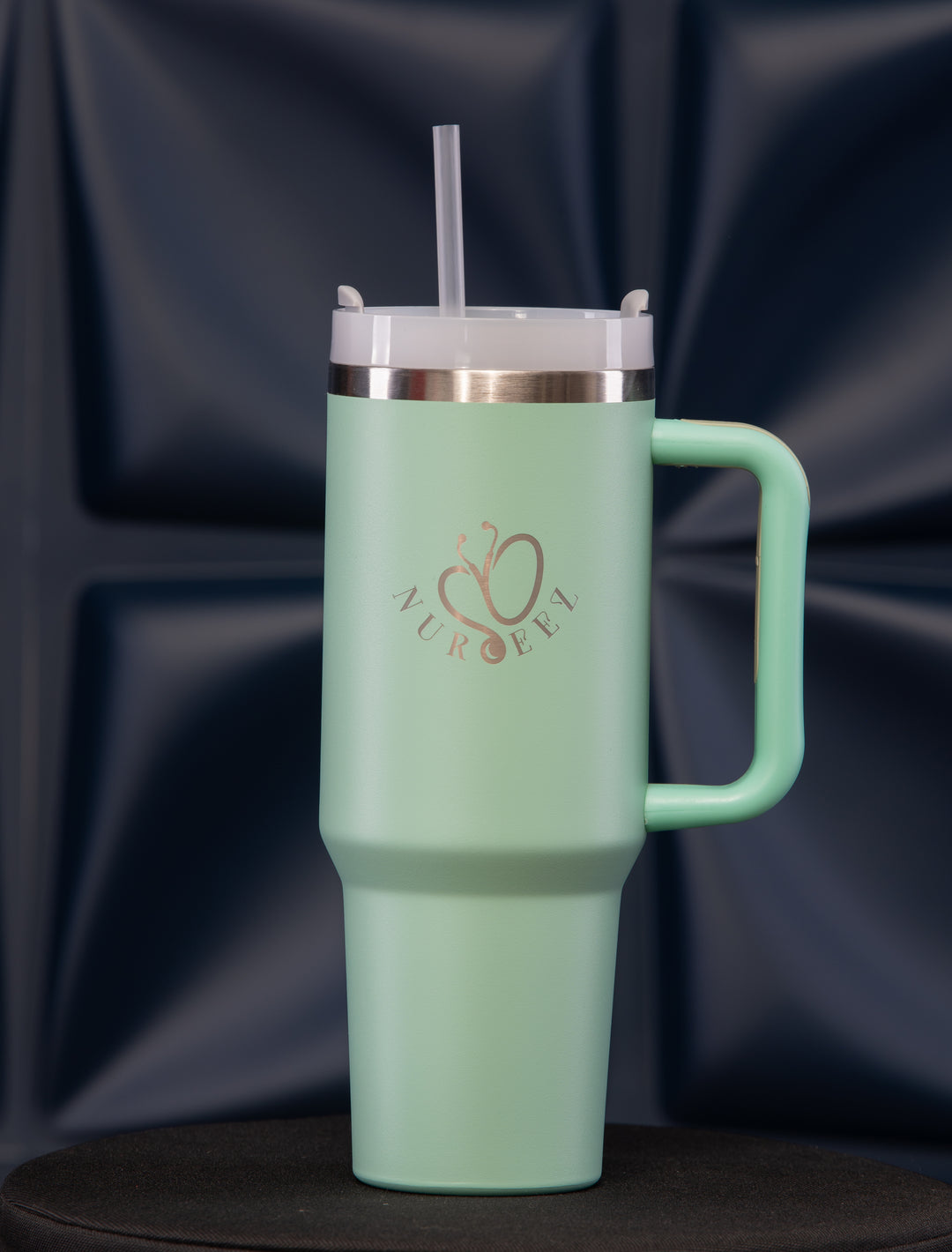Gobelet isotherme à double paroi en acier inoxydable de 40 oz avec paille