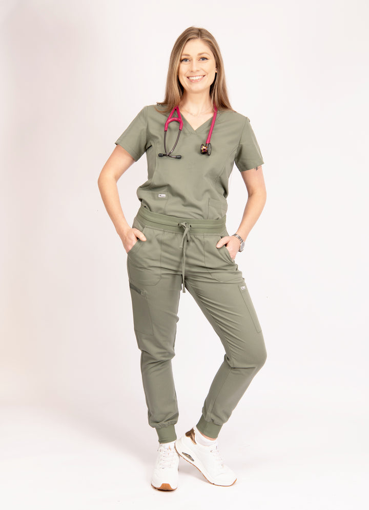 Pantalón jogger médico con 5 bolsillos de Rare-Bijoue