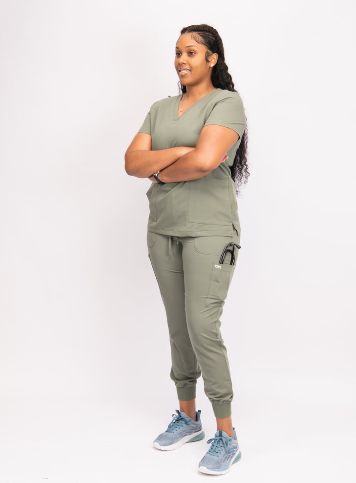 Pantalón jogger médico con 5 bolsillos de Rare-Bijoue