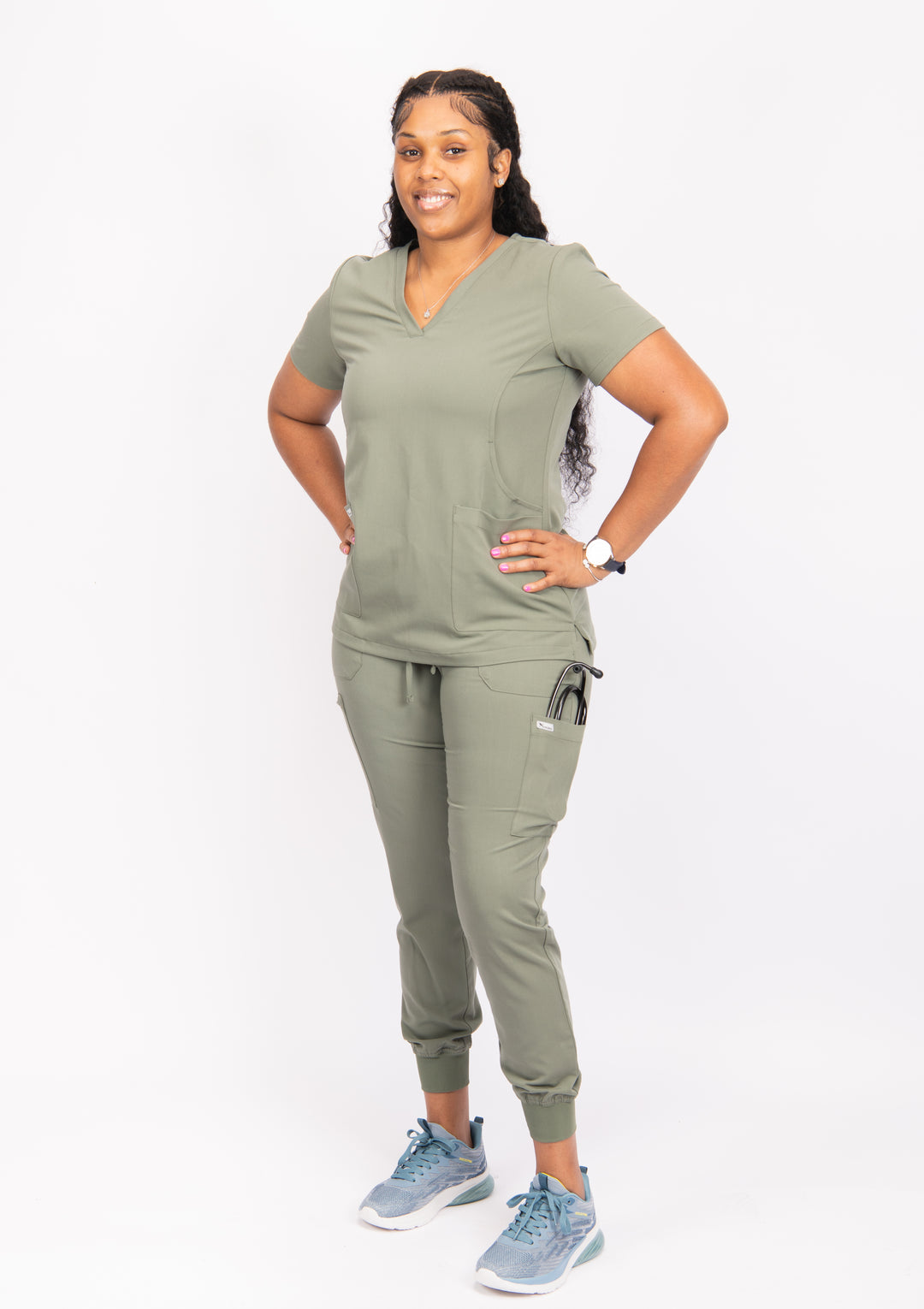 Blusa médica con 4 bolsillos de Rare-Bijoue