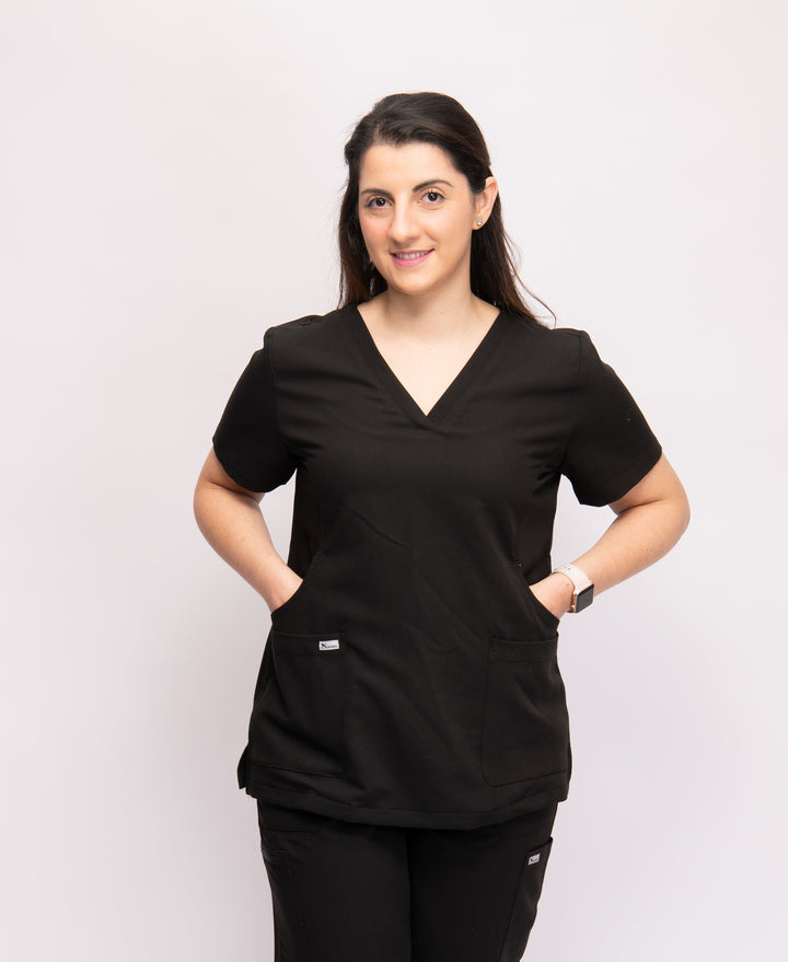 Blusa médica con 4 bolsillos de Rare-Bijoue