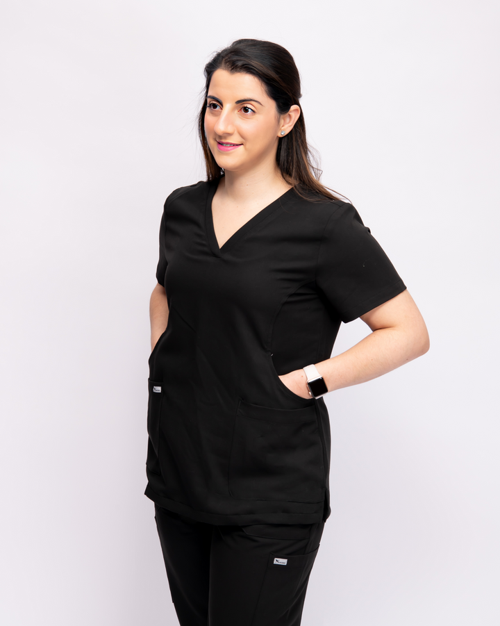 Blusa médica con 4 bolsillos de Rare-Bijoue