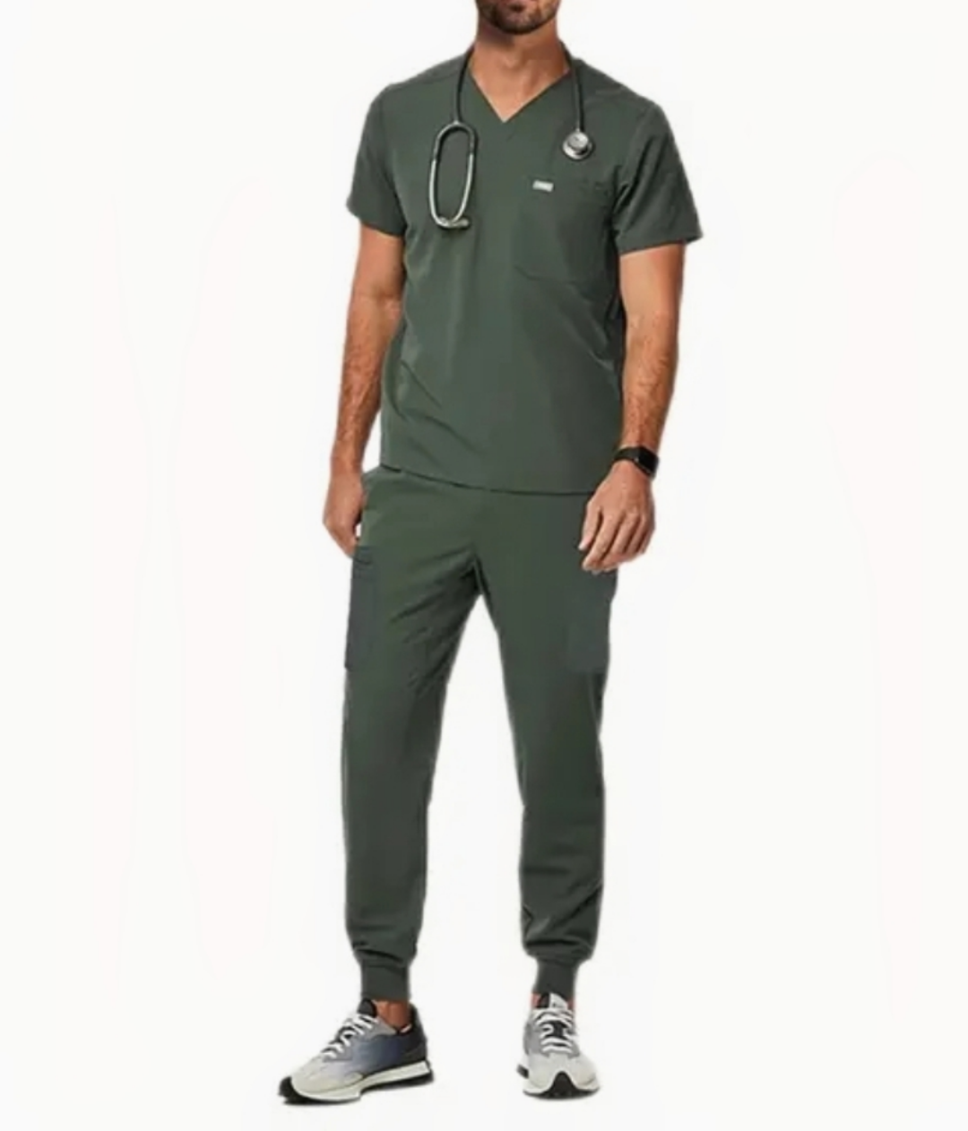 Haut d'uniforme médical classique à 2 poches et col en V Kerry