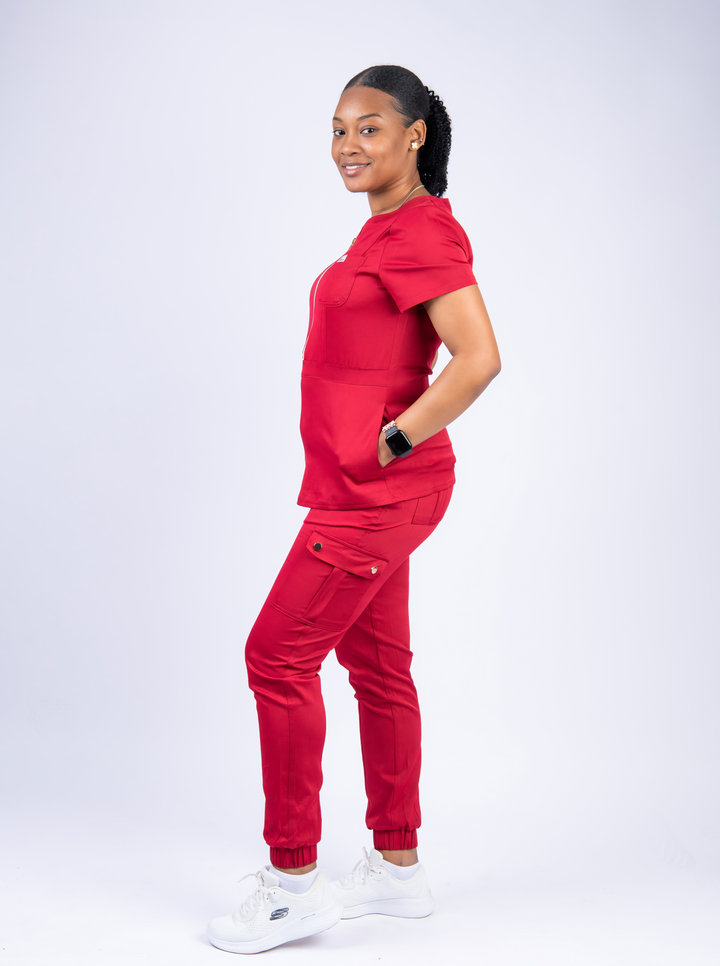 Angélique Three-Pocket Scrub Top