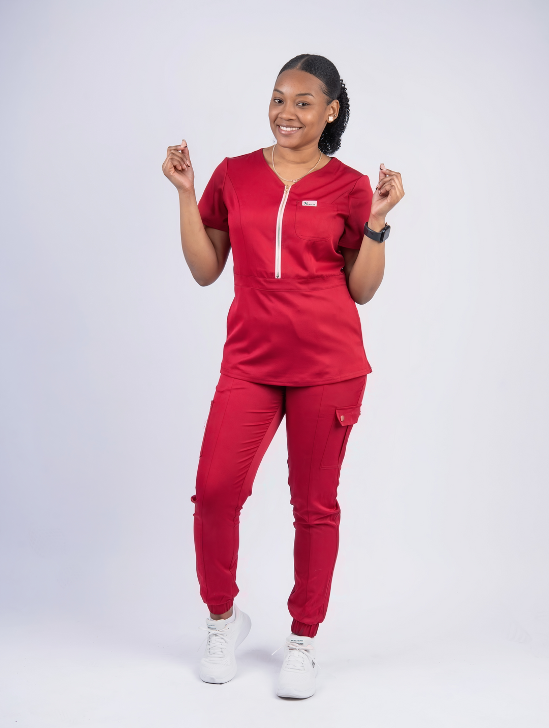 Angélique Three-Pocket Scrub Top