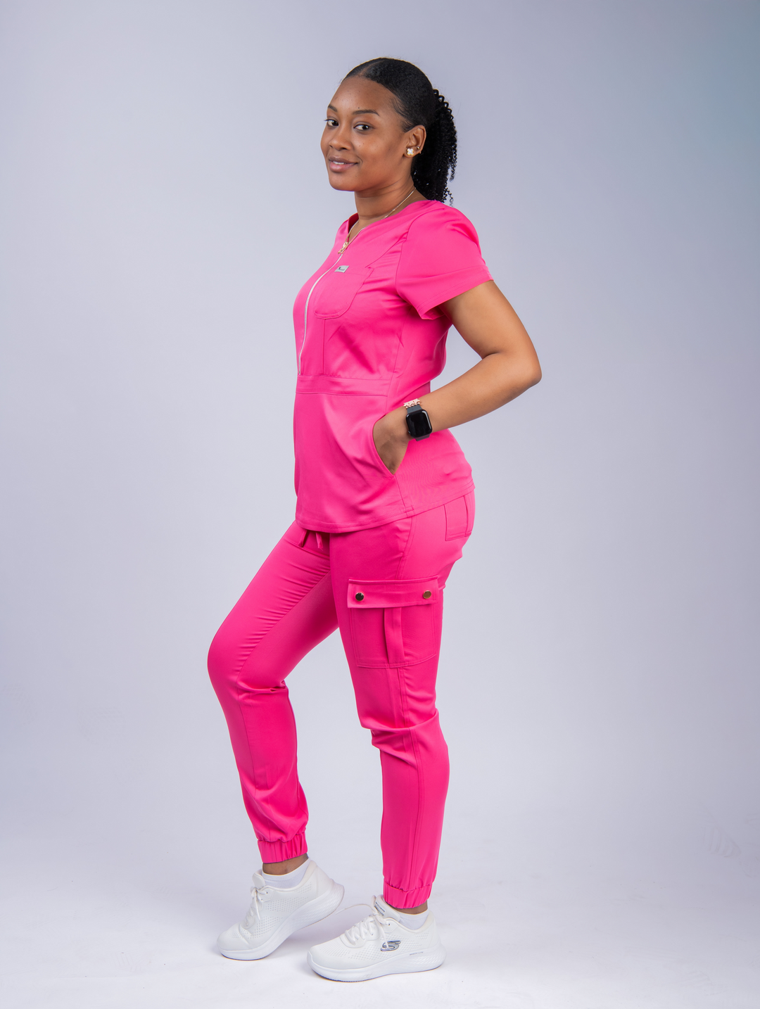 Angélique Three-Pocket Scrub Top