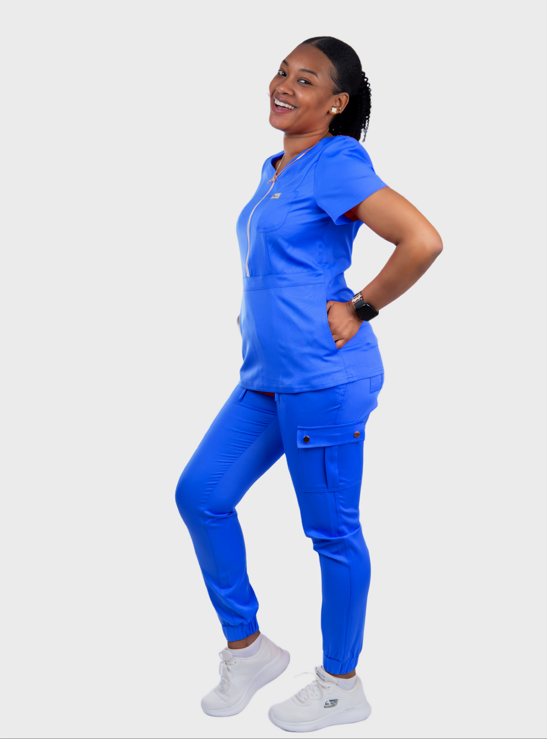 Angélique Three-Pocket Scrub Top