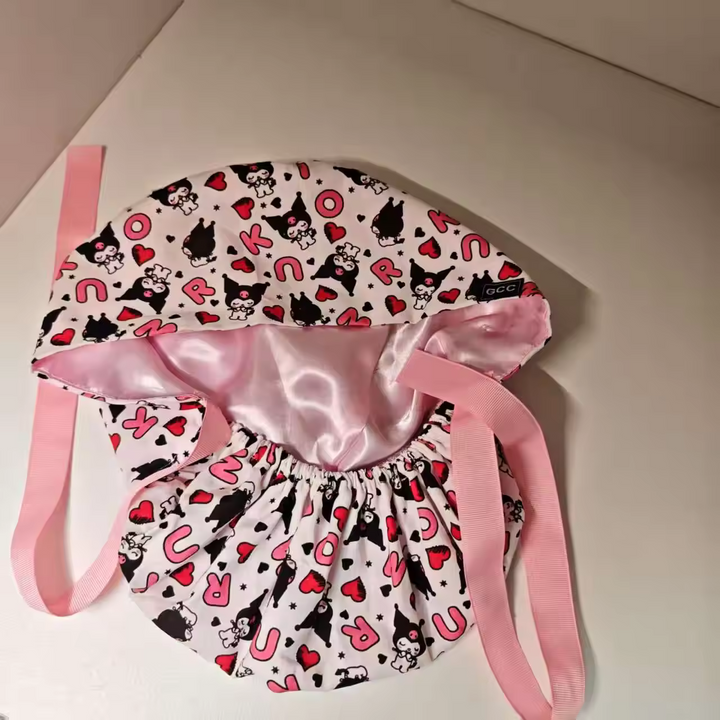 Pink-licious Ponytail Scrub Cap with Satin Lined