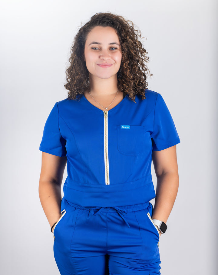 Angélique Three-Pocket Scrub Top
