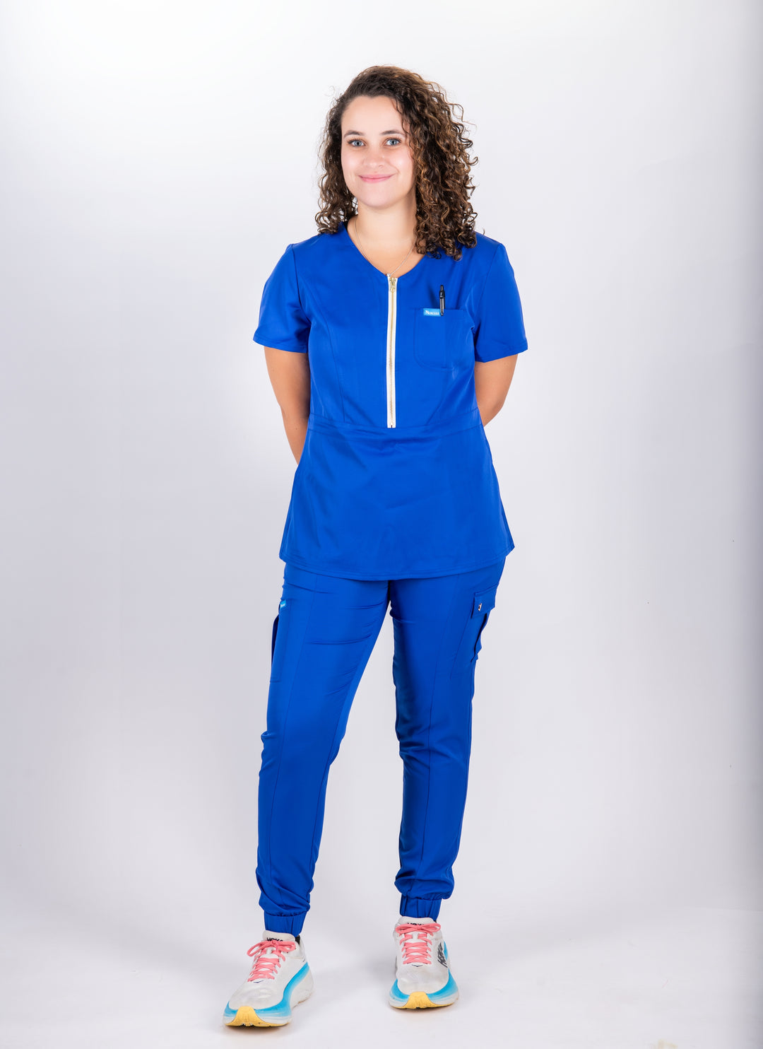 Angélique Three-Pocket Scrub Top