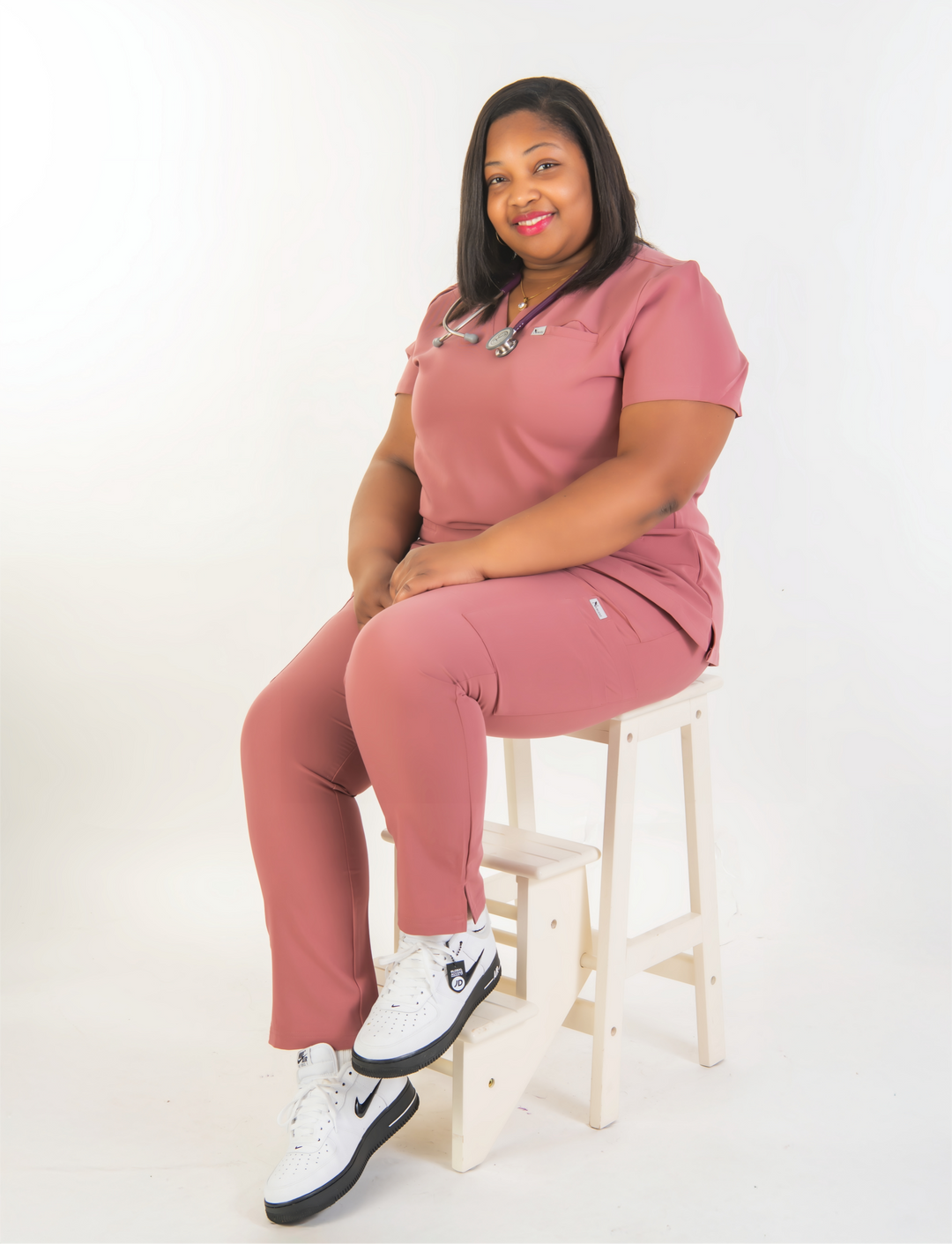 Estelle Three-Pocket Scrub Top