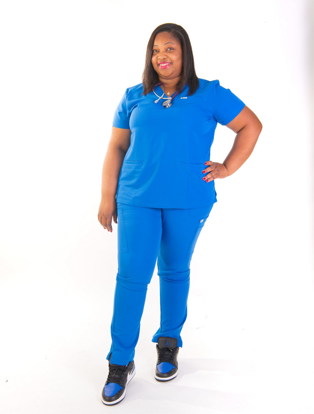 Estelle High Waisted Eight-Pocket Scrub pants
