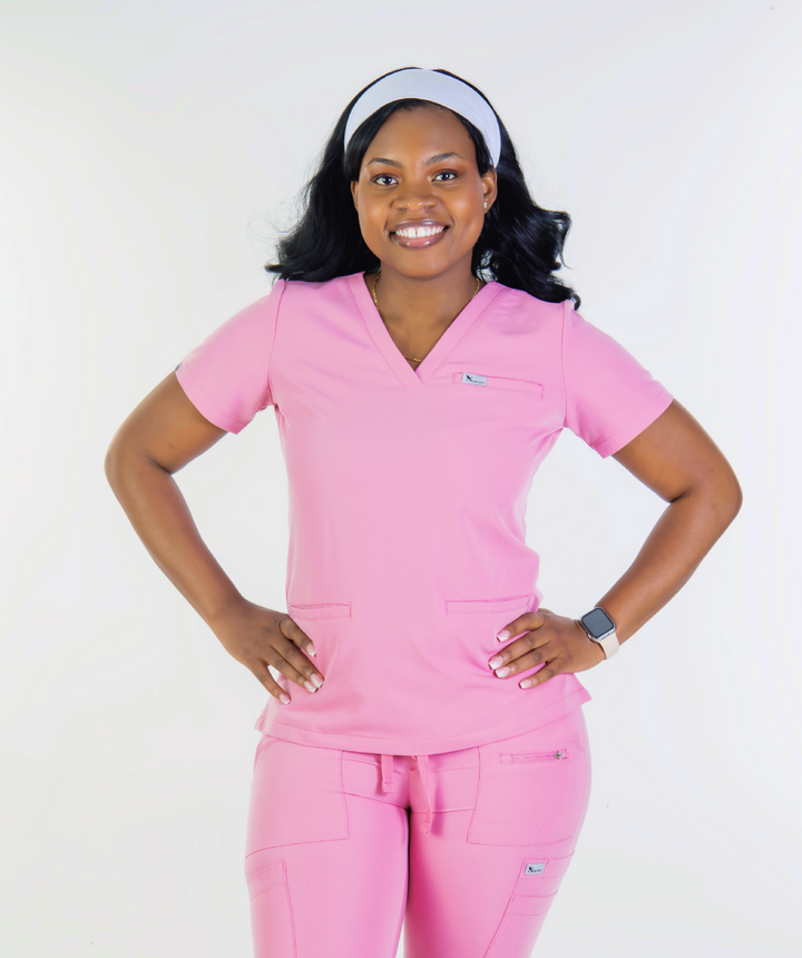 Estelle Three-Pocket Scrub Top