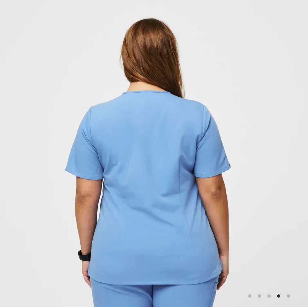 Estelle Three-Pocket Scrub Top