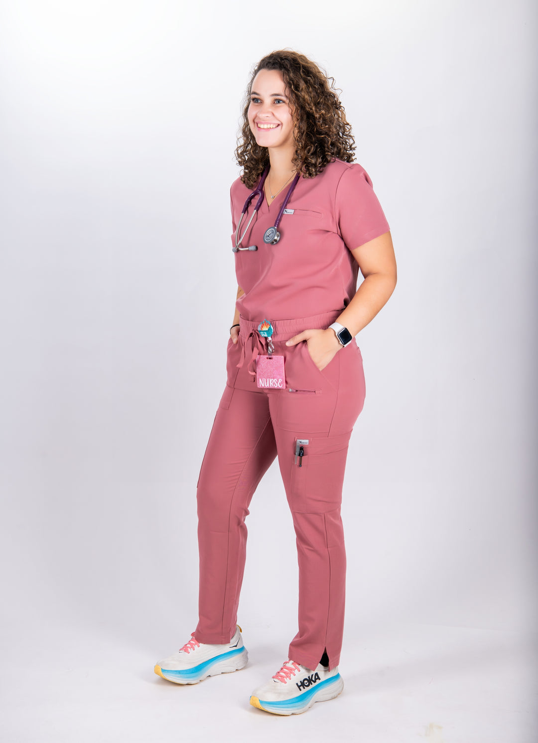 Estelle High Waisted Eight-Pocket Scrub pants