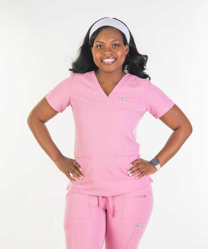 Estelle Three-Pocket Scrub Top