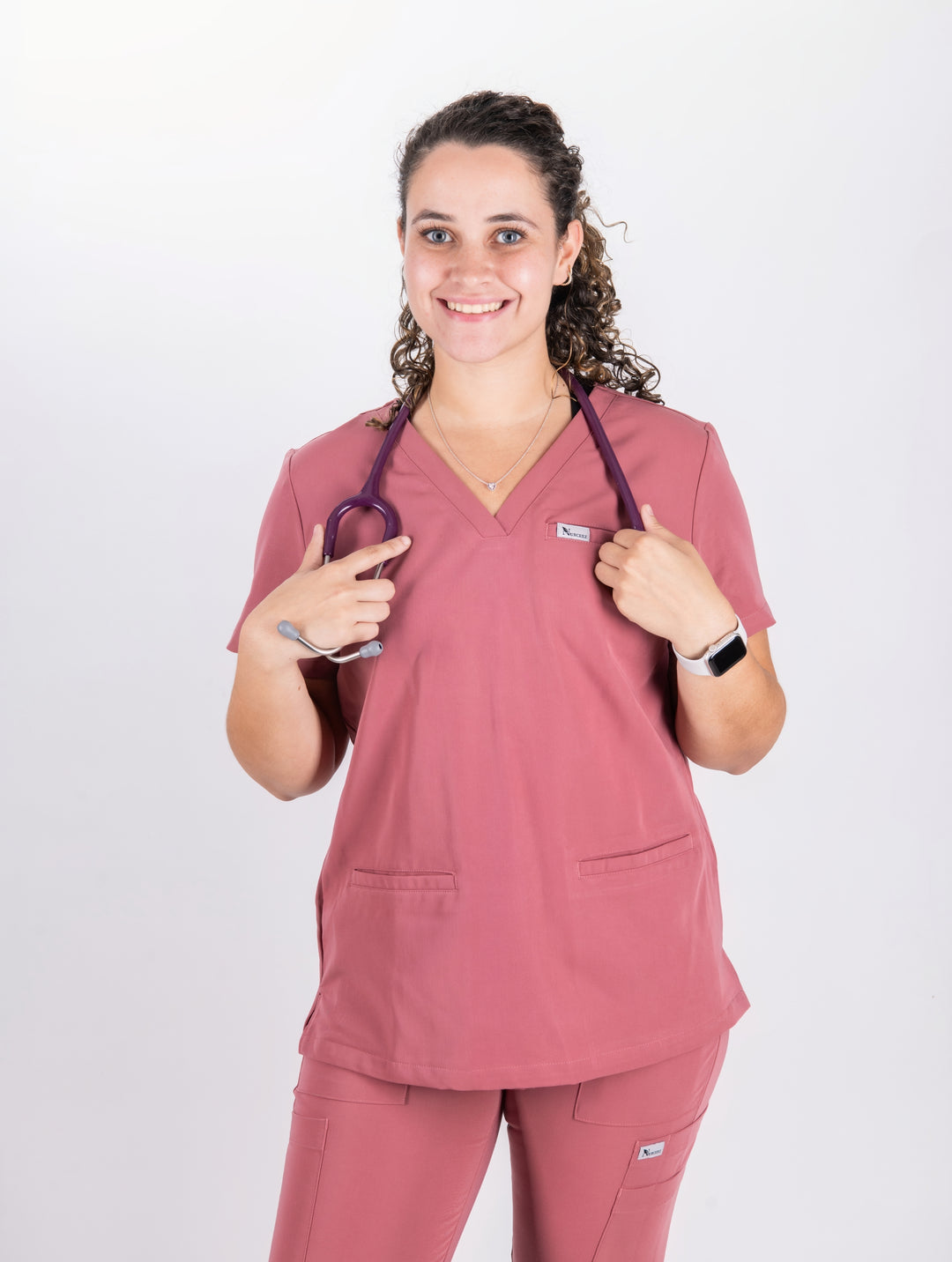 Estelle Three-Pocket Scrub Top