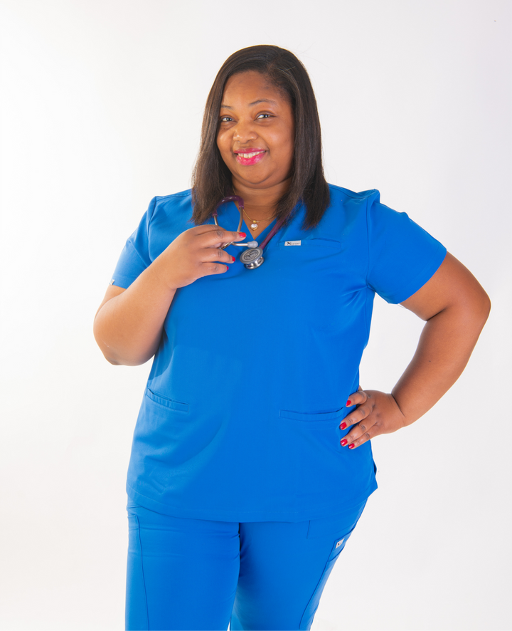 Estelle Three-Pocket Scrub Top